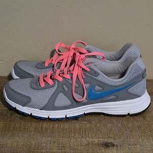 Nike Revolution 2 Grey Turquoise Pink Women's Size 8